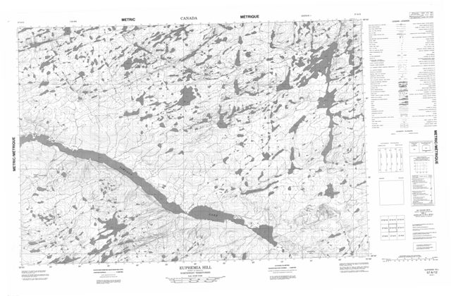 Euphemia Hill Topographic Paper Map 057A12 at 1:50,000 scale