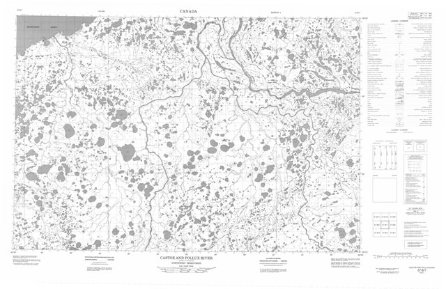 Castor And Pollux River Topographic Paper Map 057B07 at 1:50,000 scale