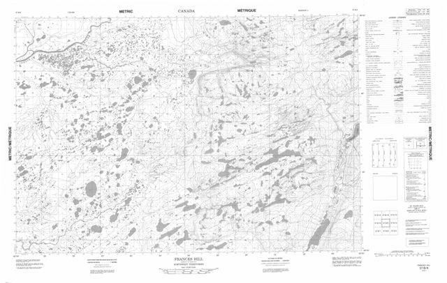 Frances Hill Topographic Paper Map 057B09 at 1:50,000 scale