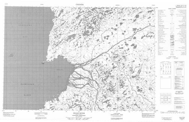Inglis River Topographic Paper Map 057B10 at 1:50,000 scale
