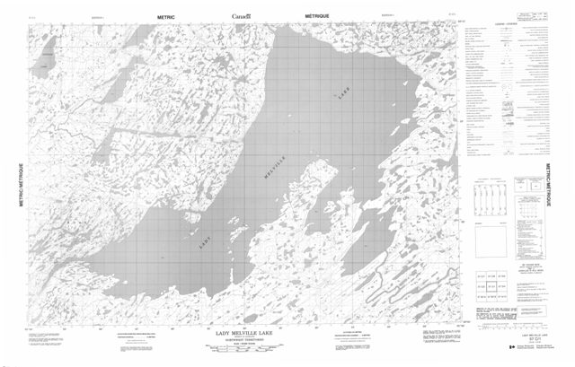Lady Melville Lake Topographic Paper Map 057C01 at 1:50,000 scale