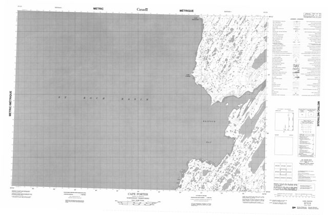 Cape Porter Topographic Paper Map 057C03 at 1:50,000 scale