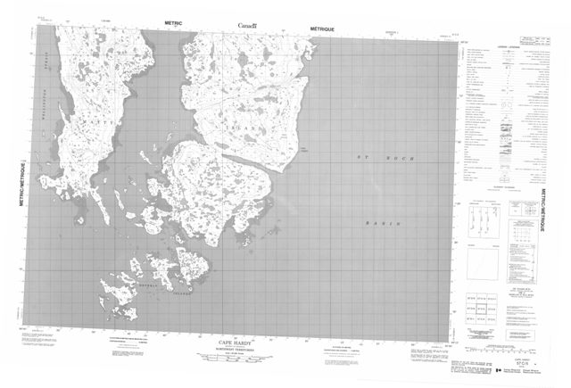 Cape Hardy Topographic Paper Map 057C05 at 1:50,000 scale