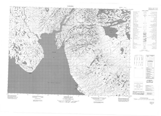 Artists Bay Topographic Paper Map 057C11 at 1:50,000 scale