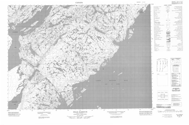 Felix Harbour Topographic Paper Map 057C16 at 1:50,000 scale