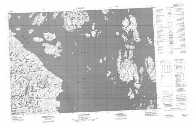 Cape Berens Topographic Paper Map 057D03 at 1:50,000 scale
