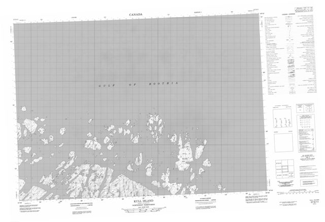 Kull Island Topographic Paper Map 057D11 at 1:50,000 scale