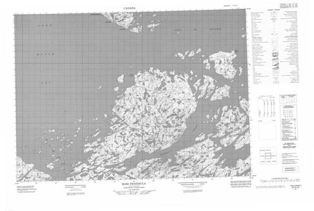Ross Peninsula Topographic Paper Map 057D12 at 1:50,000 scale