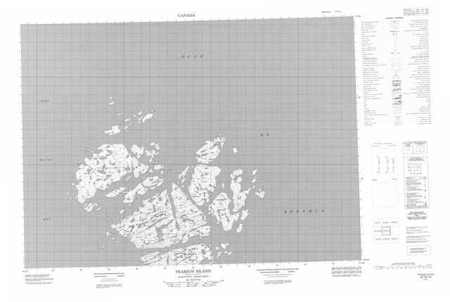 Pearson Island Topographic Paper Map 057D13 at 1:50,000 scale