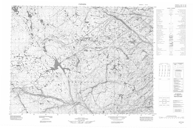 No Title Topographic Paper Map 057F10 at 1:50,000 scale