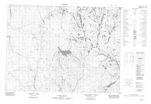 No Title Topographic Paper Map 057F11 at 1:50,000 scale