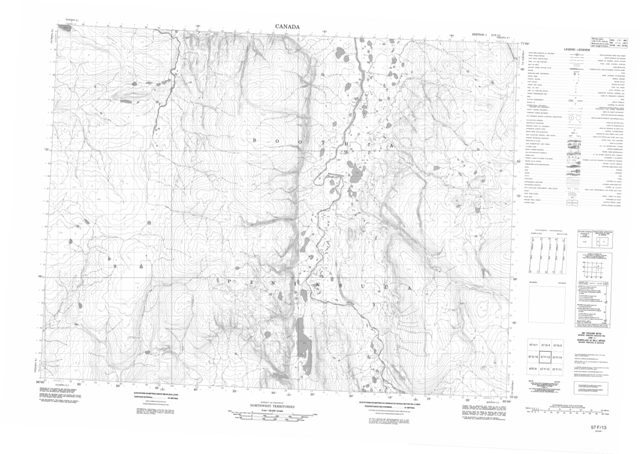 No Title Topographic Paper Map 057F13 at 1:50,000 scale