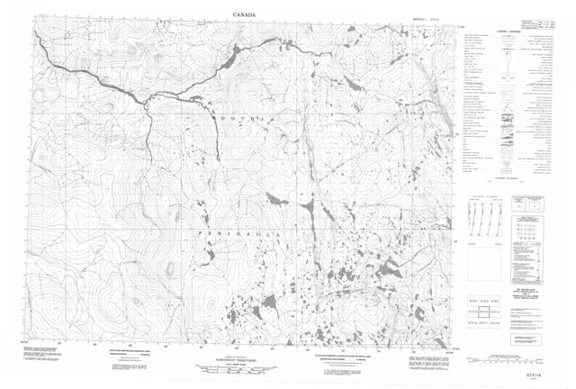 No Title Topographic Paper Map 057F14 at 1:50,000 scale