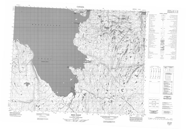 Reid Point Topographic Paper Map 057G05 at 1:50,000 scale