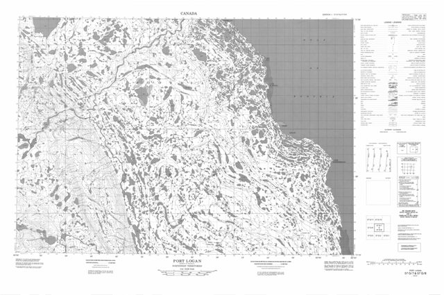 Port Logan Topographic Paper Map 057G07 at 1:50,000 scale