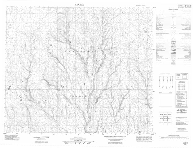 No Title Topographic Paper Map 058C02 at 1:50,000 scale