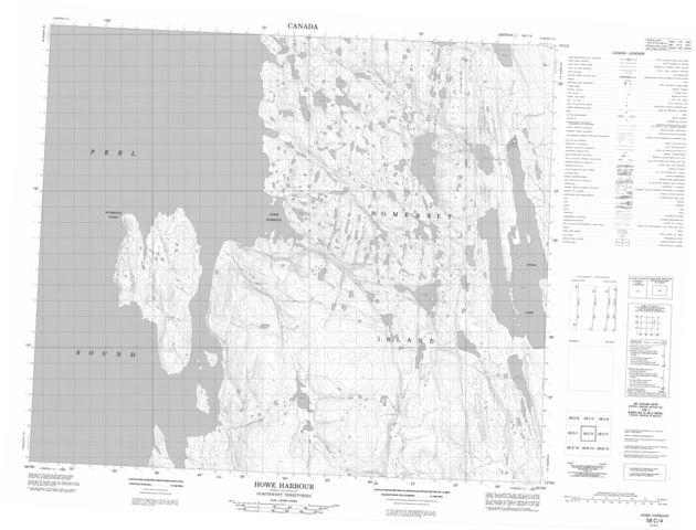 Howe Harbour Topographic Paper Map 058C04 at 1:50,000 scale