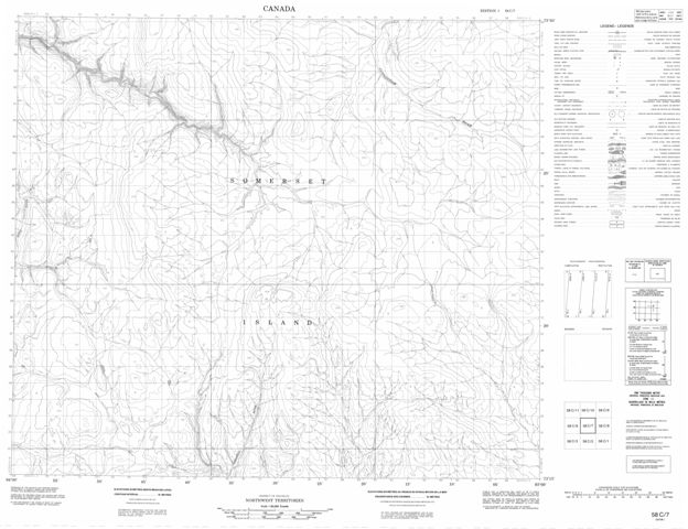 No Title Topographic Paper Map 058C07 at 1:50,000 scale