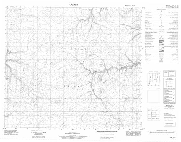 No Title Topographic Paper Map 058C10 at 1:50,000 scale