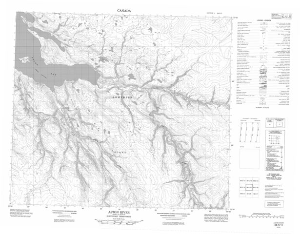 Aston River Topographic Paper Map 058C11 at 1:50,000 scale