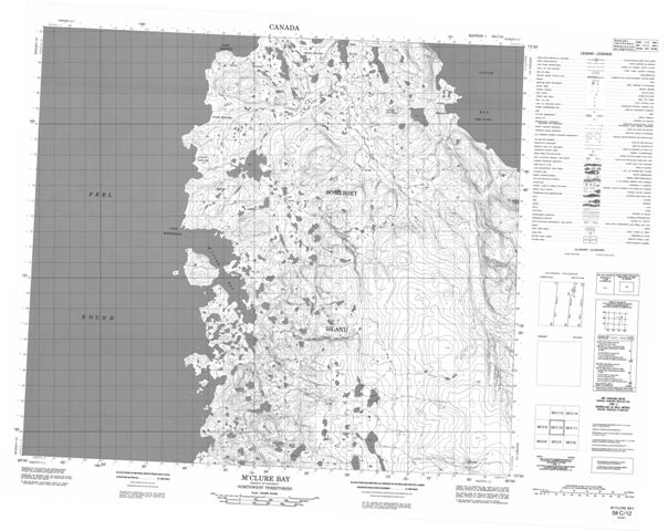 M'Clure Bay Topographic Paper Map 058C12 at 1:50,000 scale
