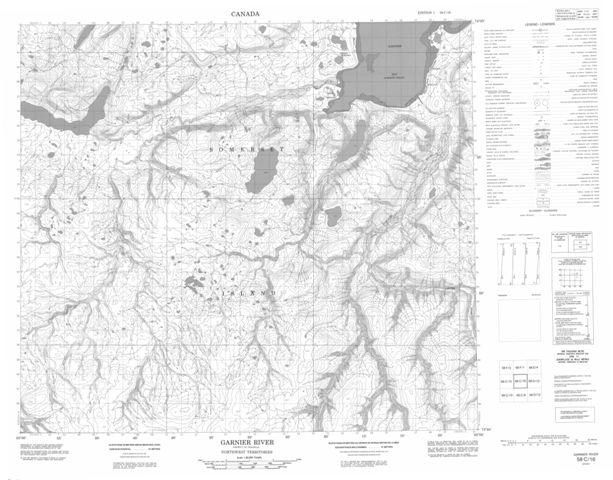 Garnier River Topographic Paper Map 058C16 at 1:50,000 scale