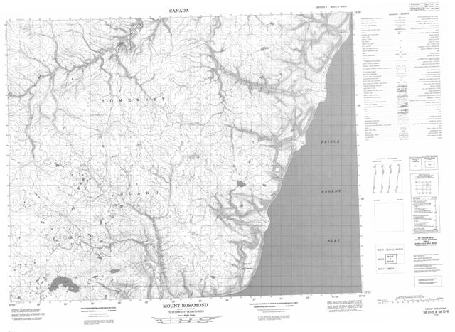 Mount Rosamond Topographic Paper Map 058D05 at 1:50,000 scale