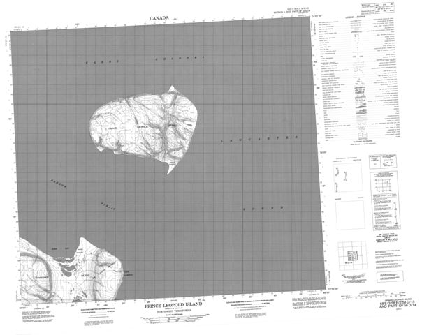 Prince Leopold Island Topographic Paper Map 058E03 at 1:50,000 scale