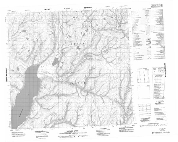 Drover Lake Topographic Paper Map 058E14 at 1:50,000 scale