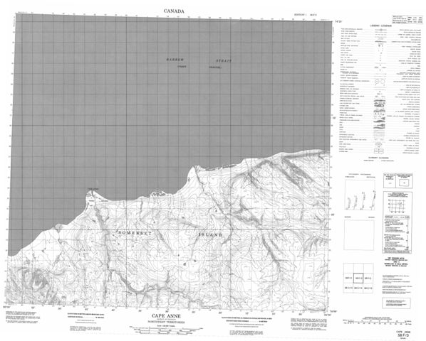 Cape Anne Topographic Paper Map 058F03 at 1:50,000 scale