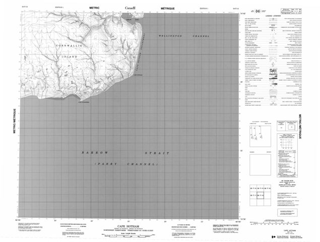 Cape Hotham Topographic Paper Map 058F10 at 1:50,000 scale