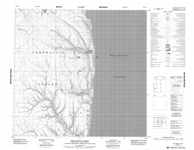 Shellabear Creek Topographic Paper Map 058F15 at 1:50,000 scale
