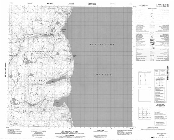 Separation Point Topographic Paper Map 058G02 at 1:50,000 scale