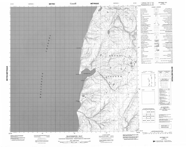 Macormick Bay Topographic Paper Map 058G08 at 1:50,000 scale