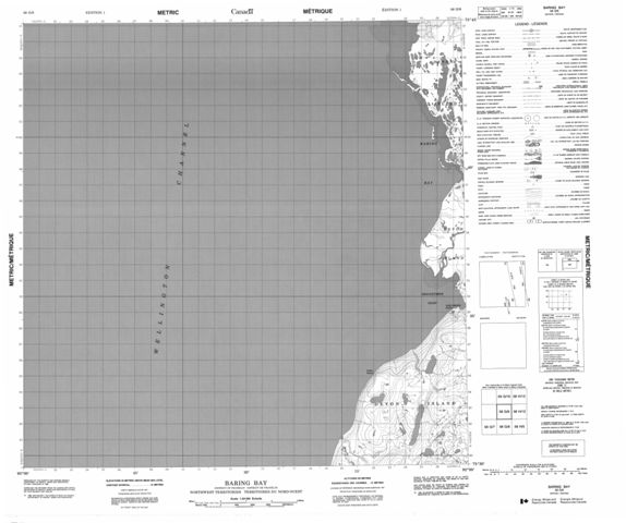Baring Bay Topographic Paper Map 058G09 at 1:50,000 scale