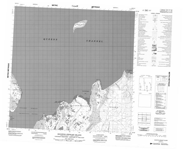 Houston Stewart Island Topographic Paper Map 058G12 at 1:50,000 scale