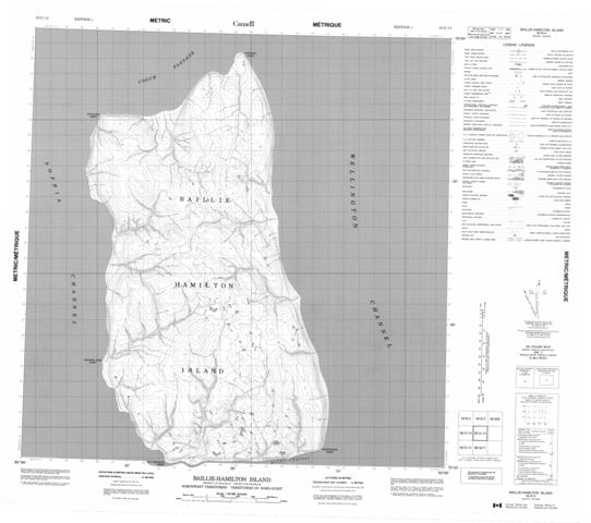 Baillie-Hamilton Island Topographic Paper Map 058G14 at 1:50,000 scale