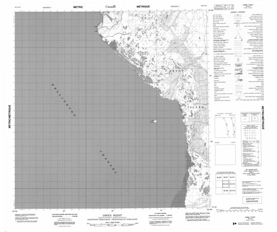 Owen Point Topographic Paper Map 058G16 at 1:50,000 scale