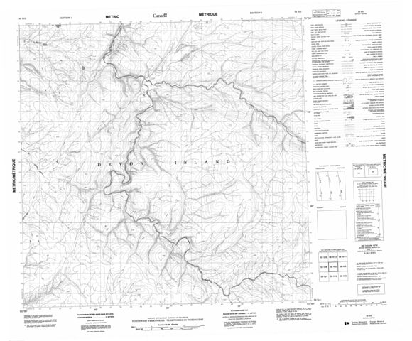 No Title Topographic Paper Map 058H05 at 1:50,000 scale
