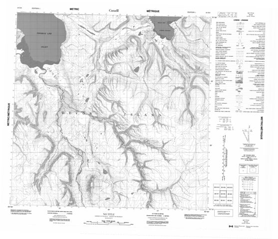 No Title Topographic Paper Map 058H08 at 1:50,000 scale
