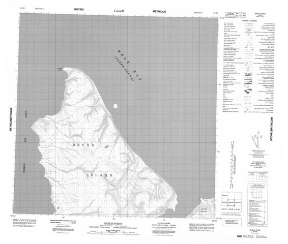 Skruis Point Topographic Paper Map 058H09 at 1:50,000 scale