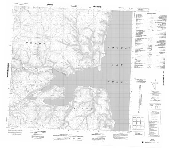 No Title Topographic Paper Map 058H10 at 1:50,000 scale