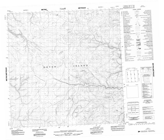 No Title Topographic Paper Map 058H11 at 1:50,000 scale