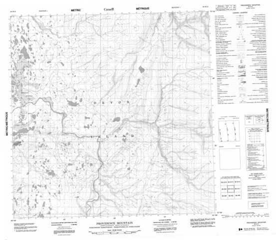 Providence Mountain Topographic Paper Map 058H12 at 1:50,000 scale