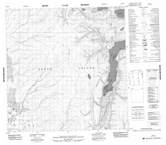 No Title Topographic Paper Map 058H13 at 1:50,000 scale