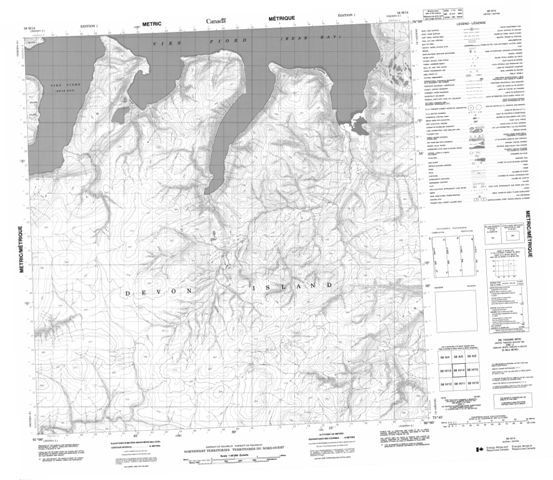 No Title Topographic Paper Map 058H14 at 1:50,000 scale