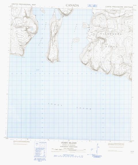 Olsen Island Topographic Paper Map 059A08 at 1:50,000 scale