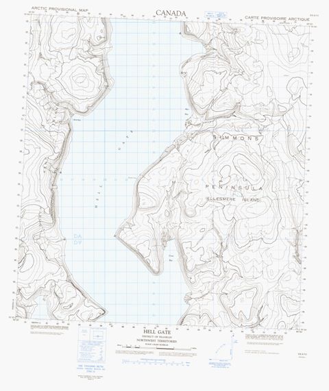 Hell Gate Topographic Paper Map 059A10 at 1:50,000 scale