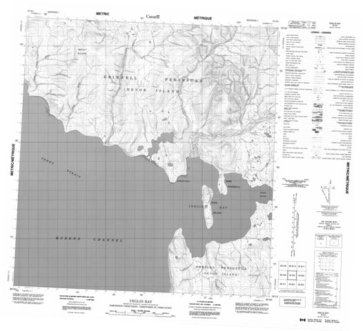 Inglis Bay Topographic Paper Map 059B05 at 1:50,000 scale
