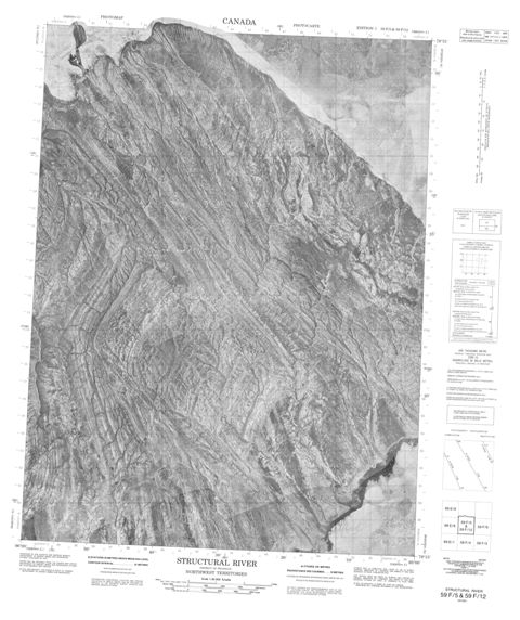 Structural River Topographic Paper Map 059F05 at 1:50,000 scale